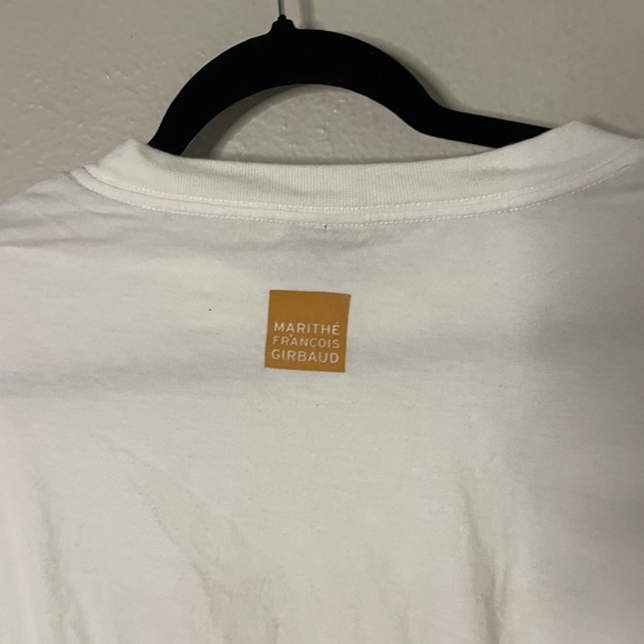 Marithe Francois Girbaud Mens T Shirt XXXL White Spellout Embroidered Modern - Picture 5 of 8